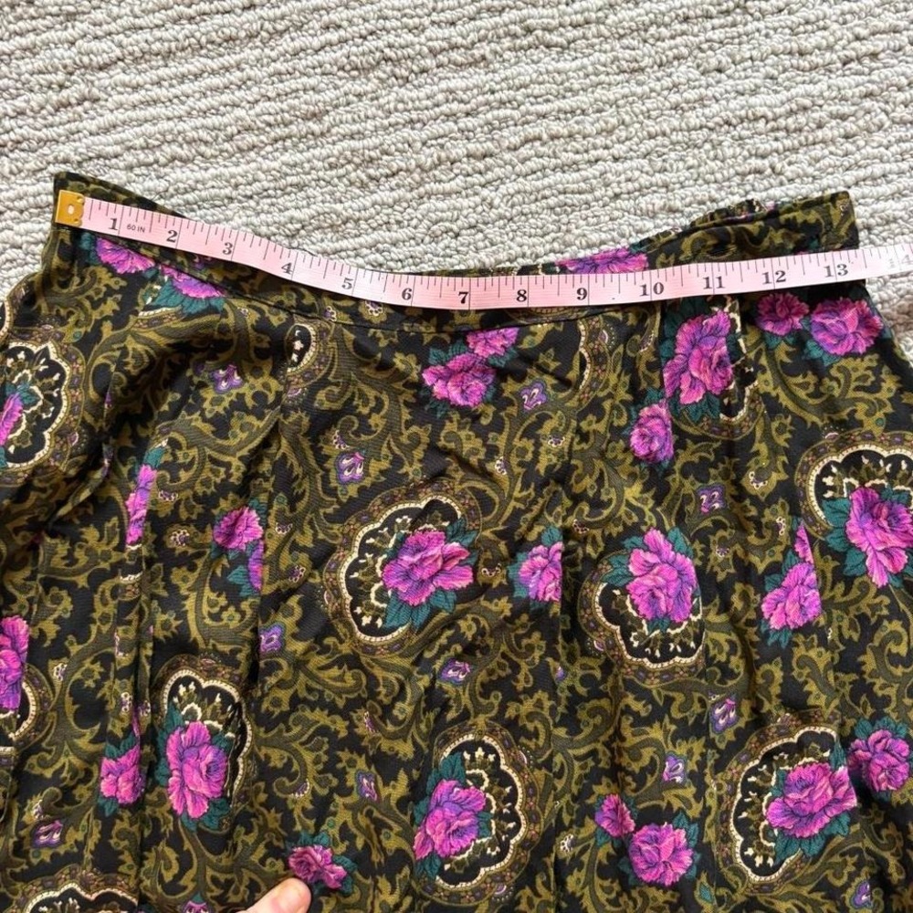 90s Vintage Coord Skirt Set New Name In Town Women's S M Paisley Floral Summer - Picture 3 of 8